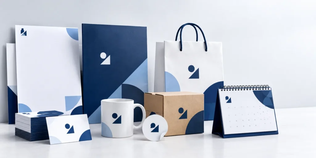 Corporate printing materials including calendars, packaging and stationery